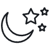 Moon and stars Icon