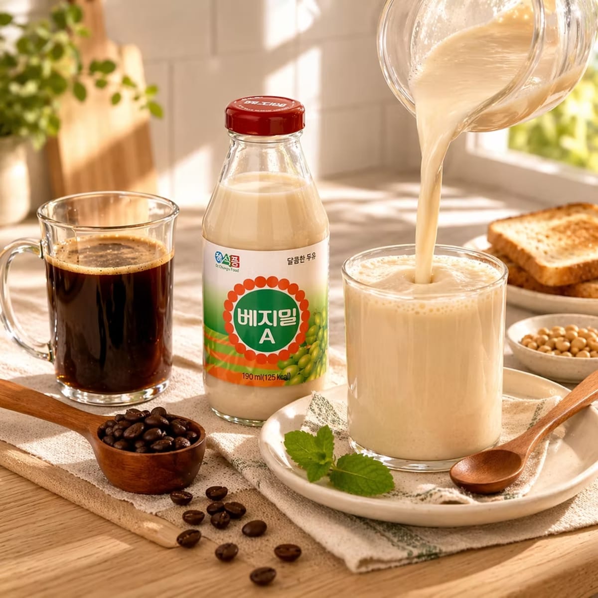 photo of soymilk