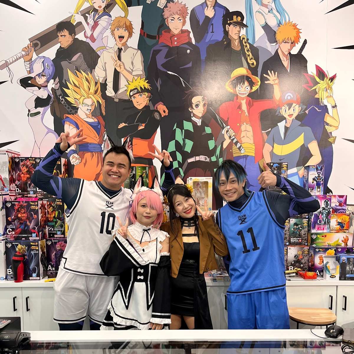 Mega culture store smiling in costume