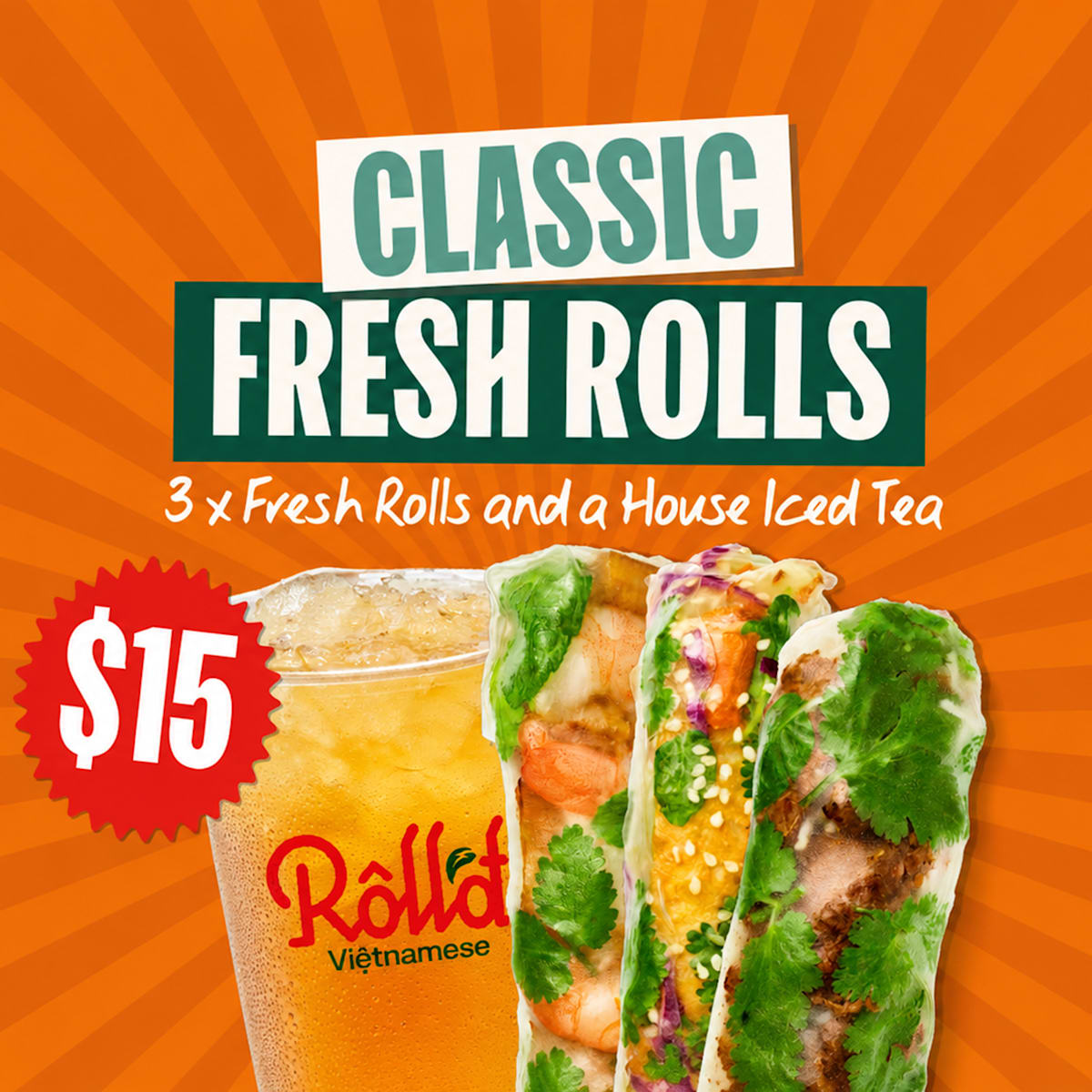 Roll’d $15 Fresh Roll Bundle