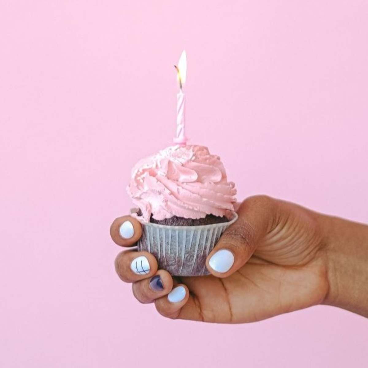 Cupcake with candle