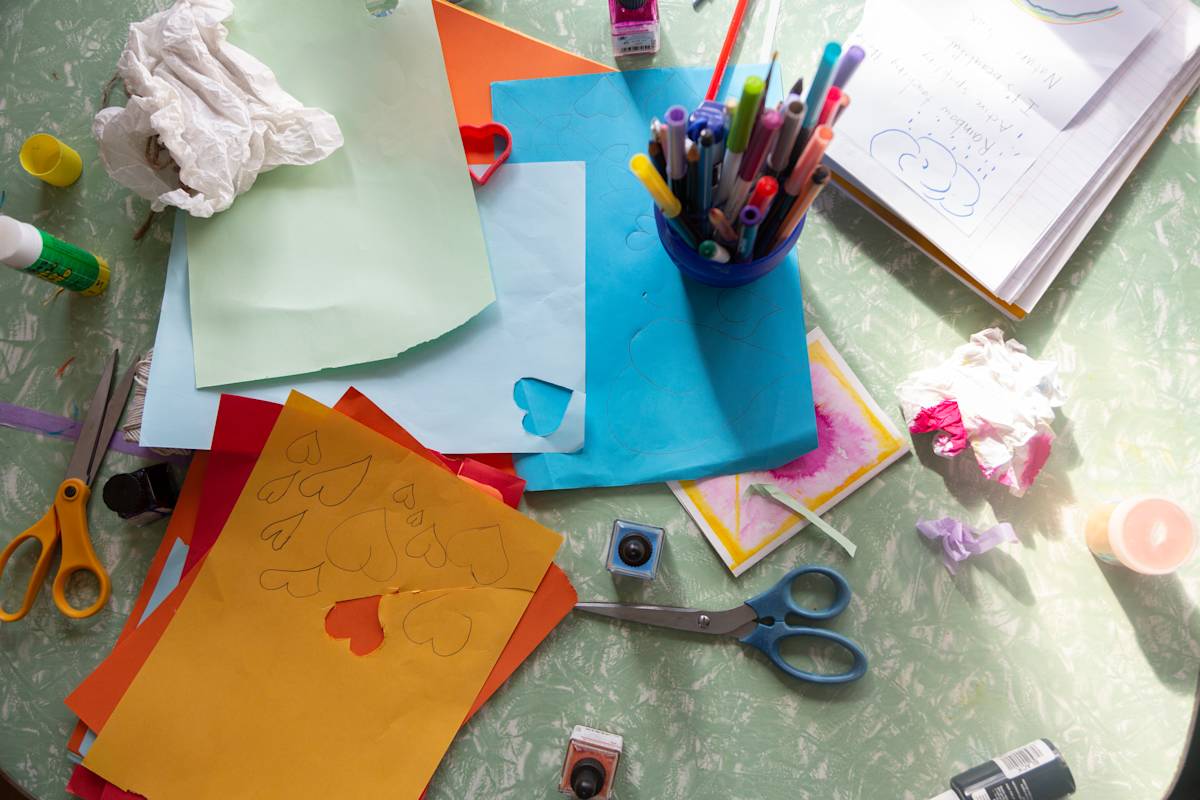 Girl doing crafts 
