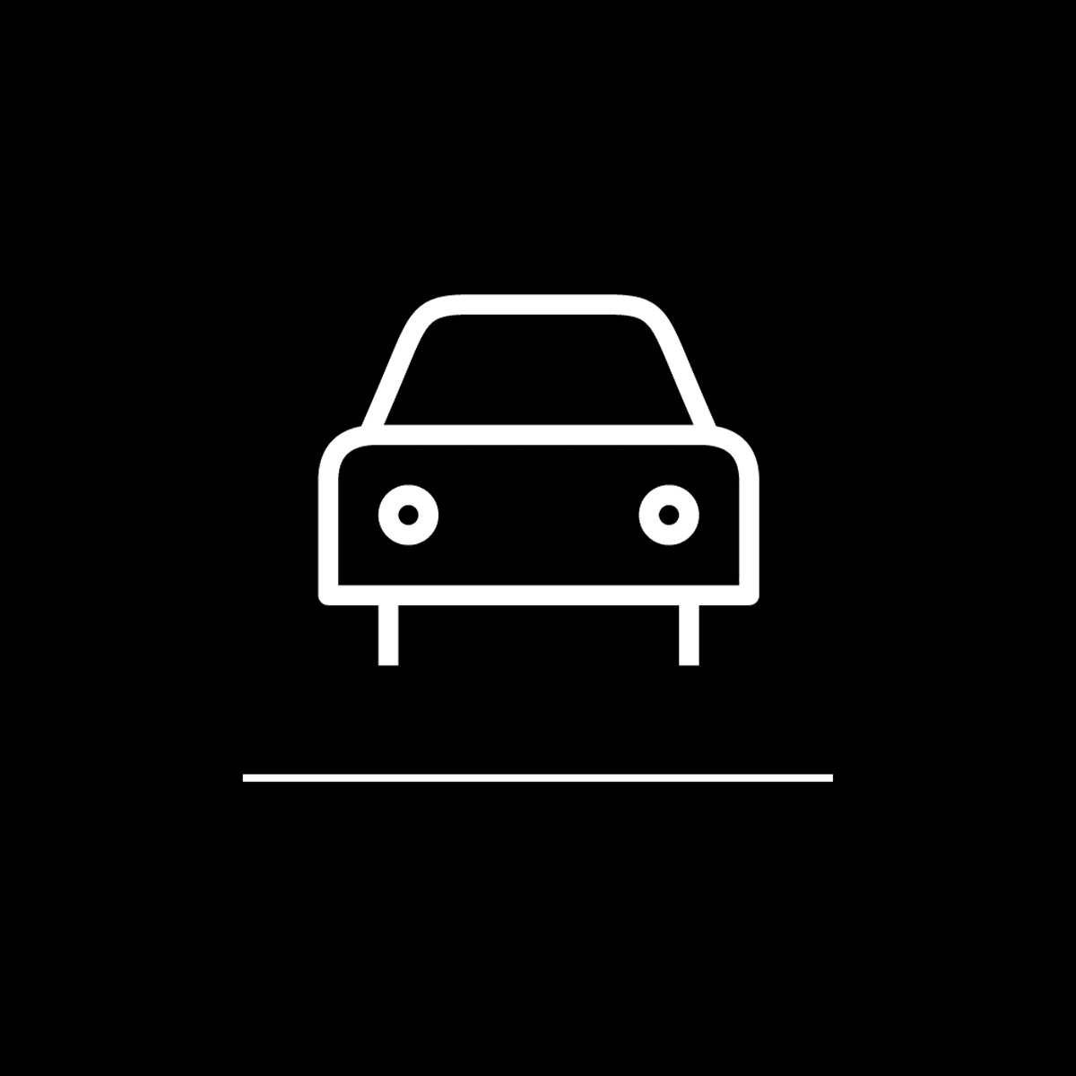 Parking black and white icons