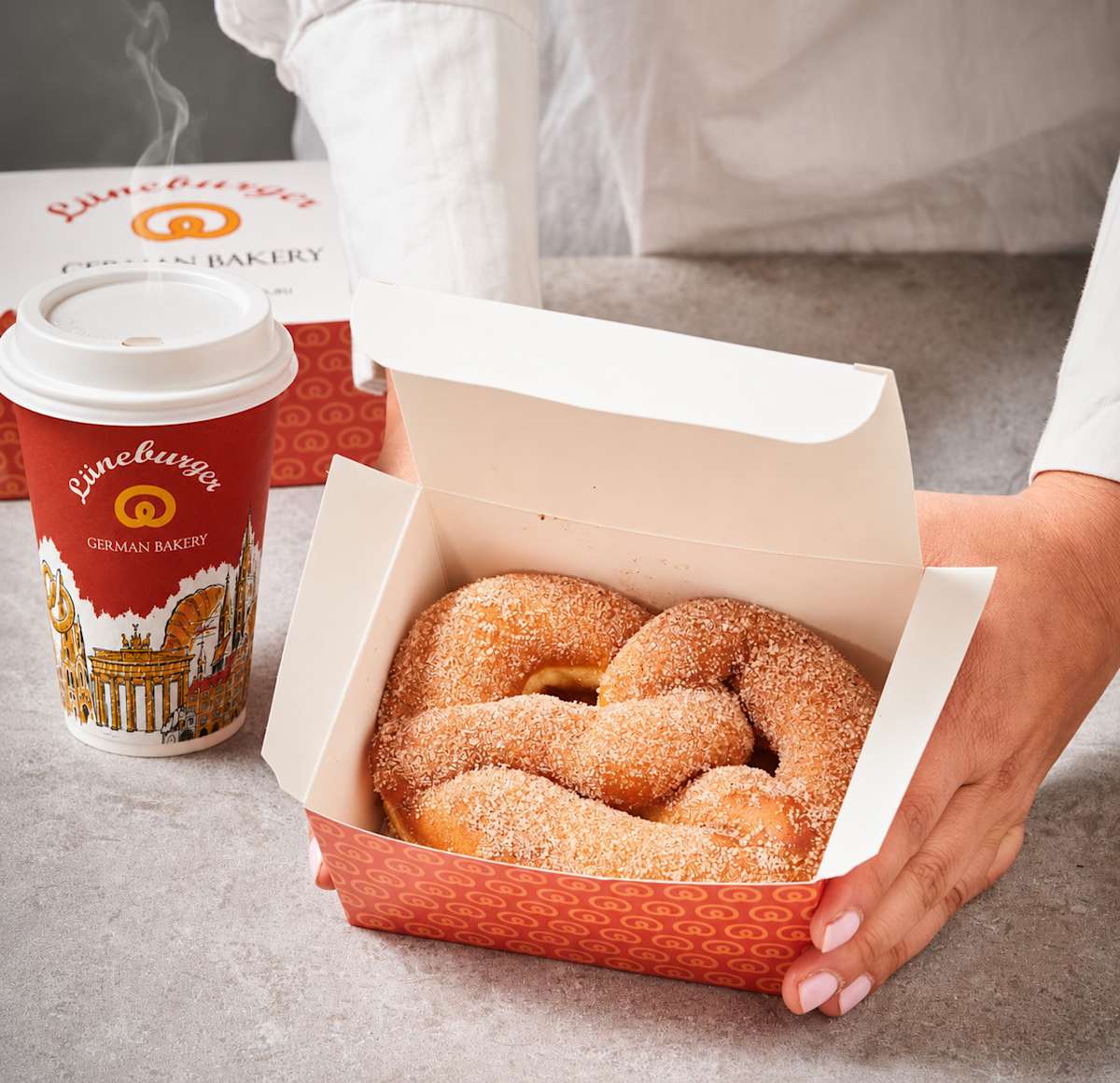Pretzel and coffee
