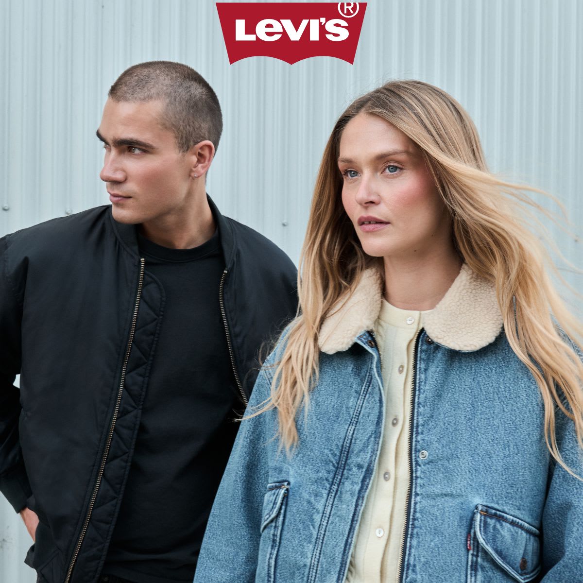 Picture of a man and women in Levi's denim