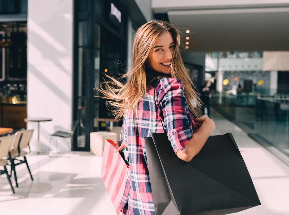 Woman with shopping bags