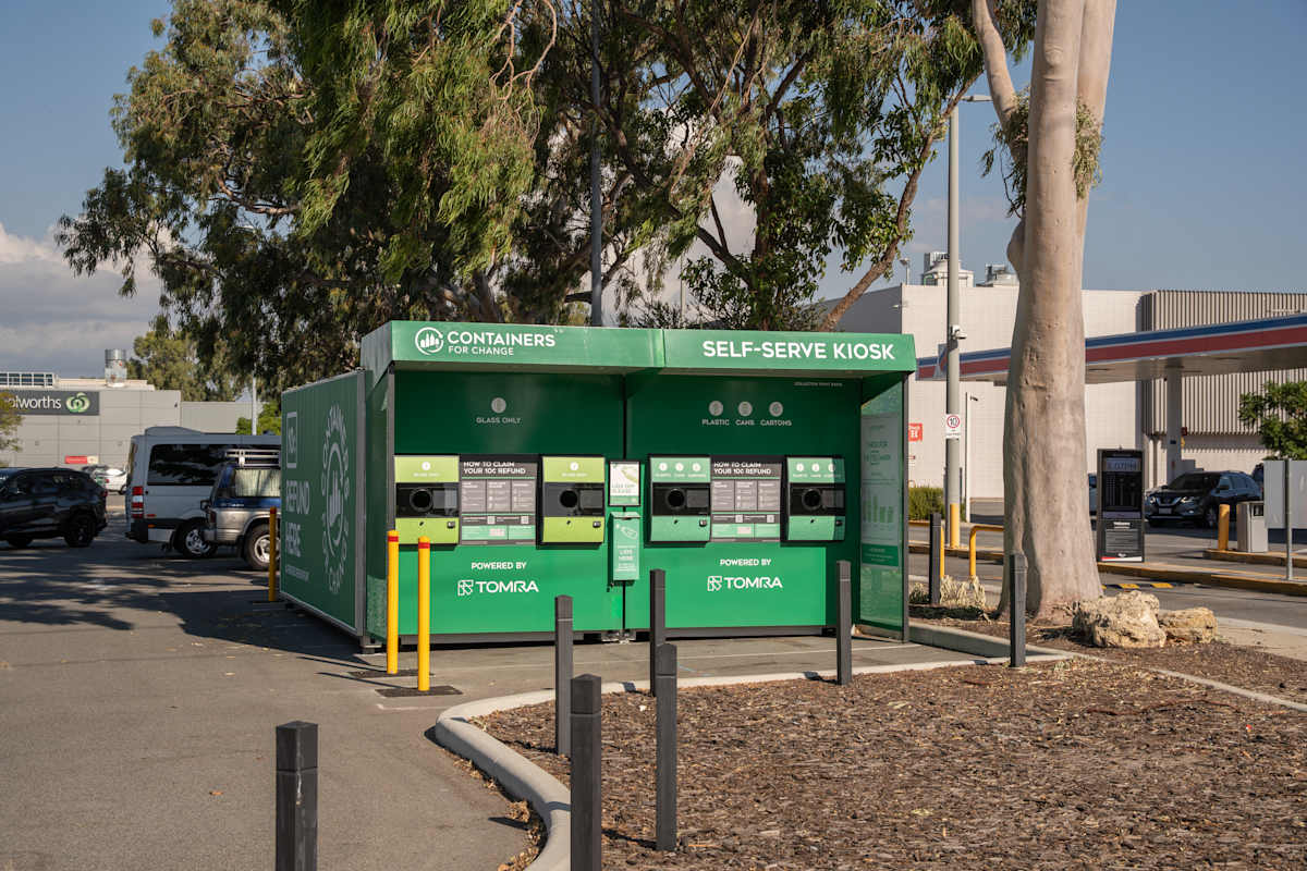An image of the reverse vending machine at Carousel. 