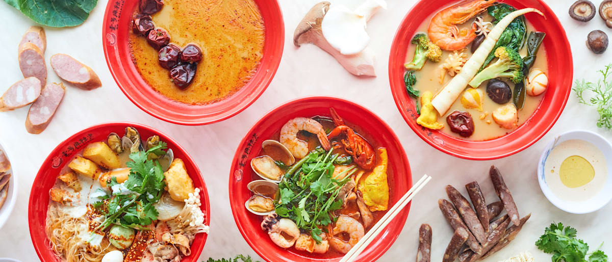 Display of Asian food 