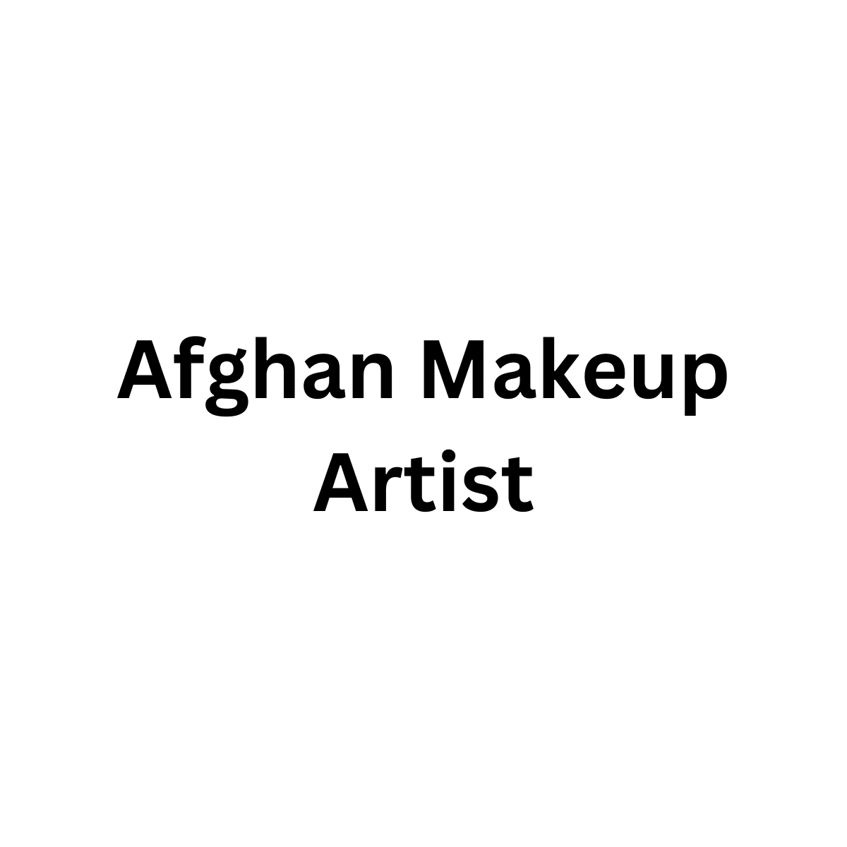 Afghan Makeup Artist