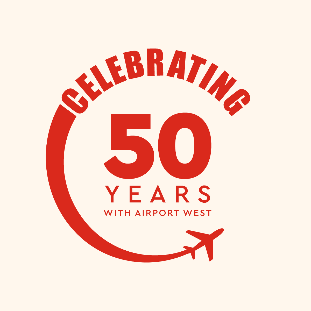 Airport West 50th Logo