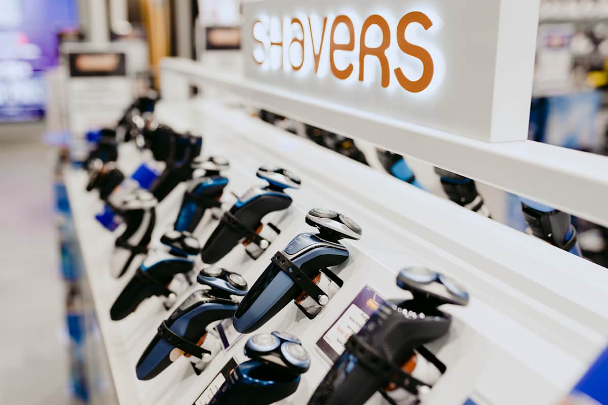 Shavers on display