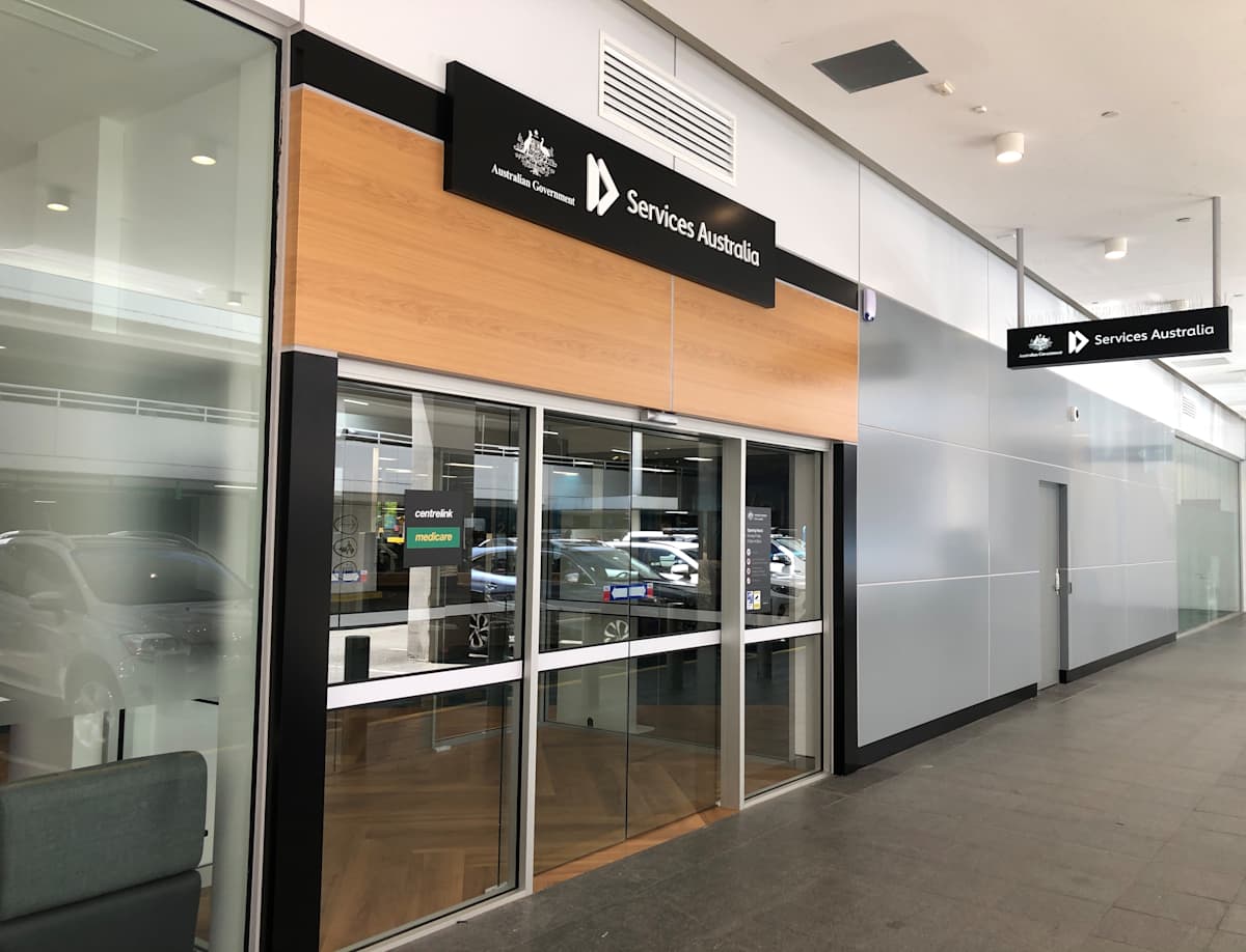 Services Australia Warringah Mall shopfront