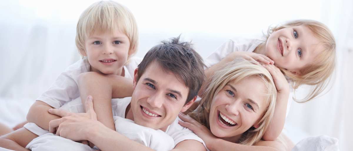 Family hugging each other
