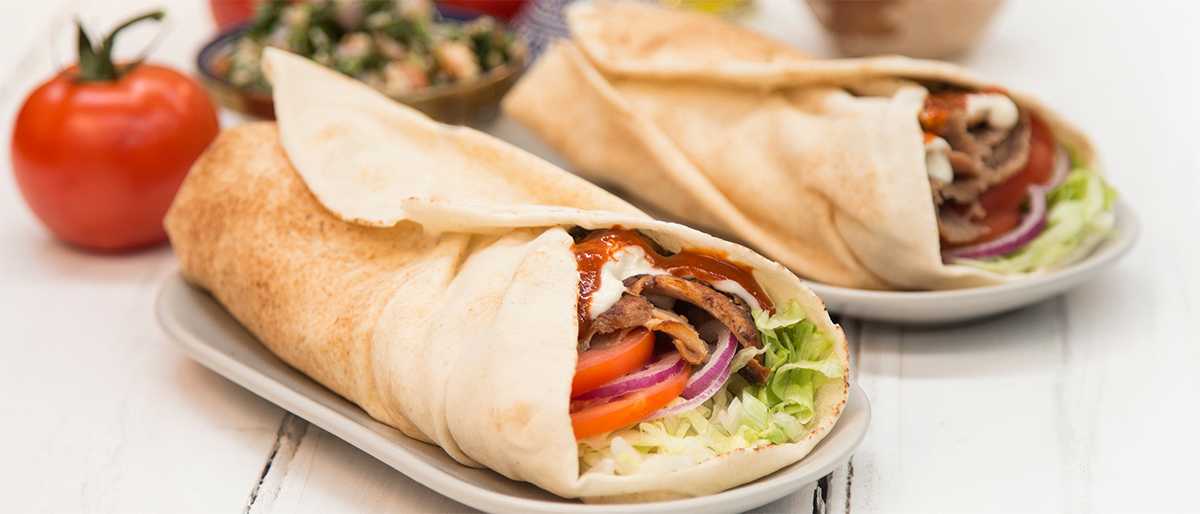 Kebab on a plate