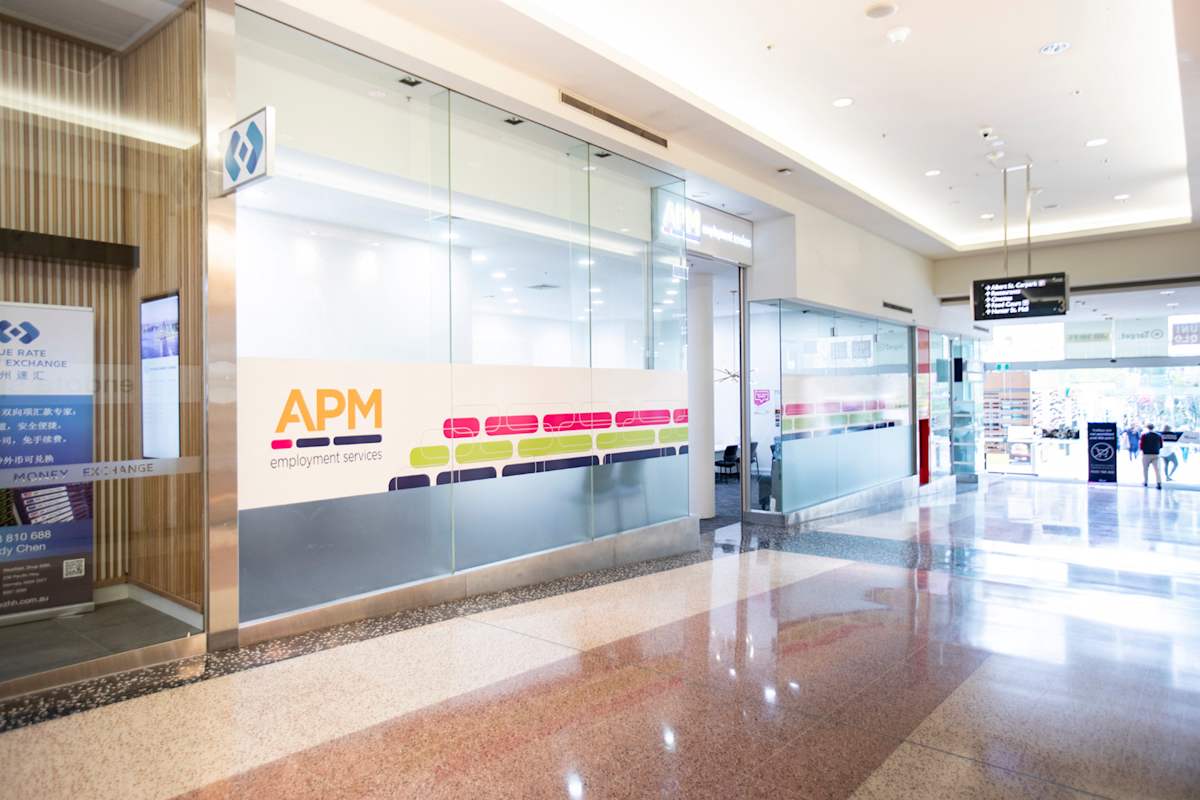 APM employment services storefront image