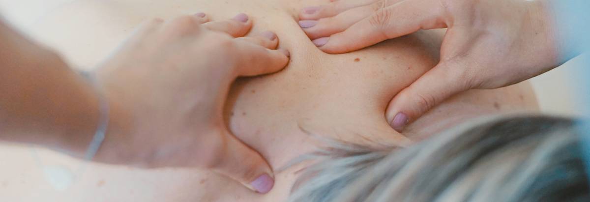 Person getting massaged