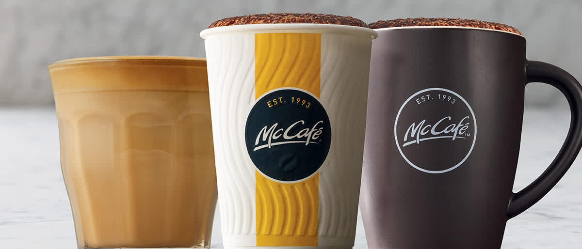 McCafe McDonal'ds coffee cups.
