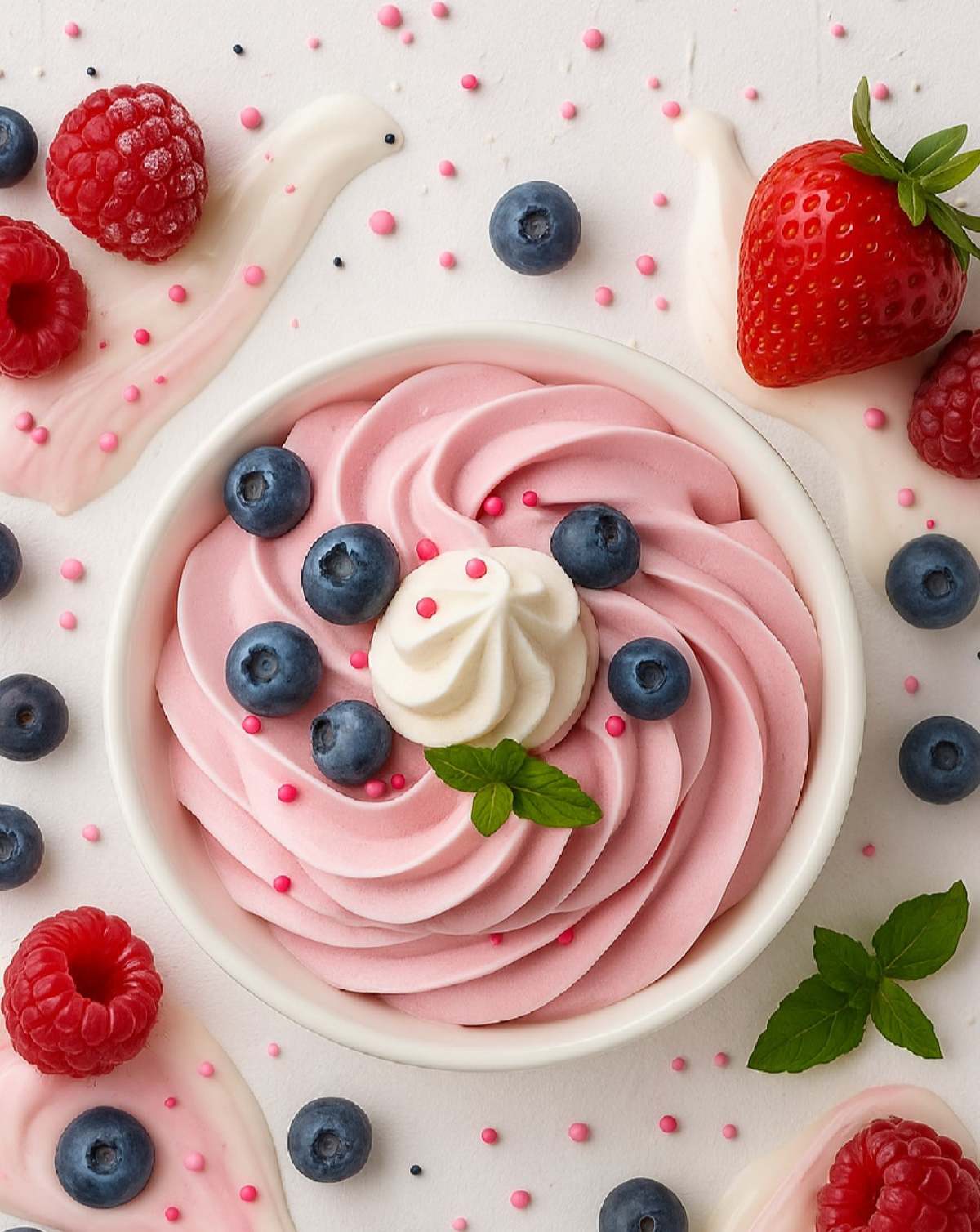 An image of a bowl of frozen yoghurt