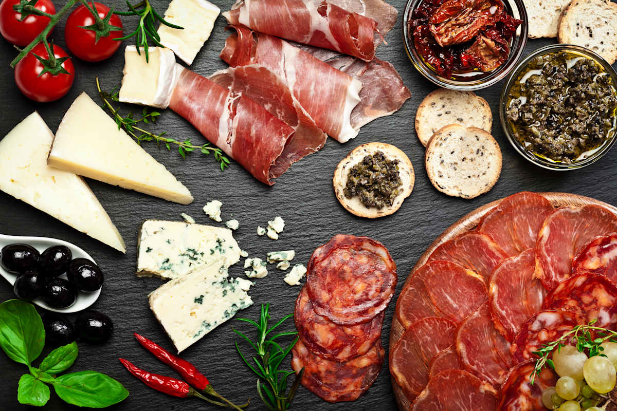 Meats and cheese spread
