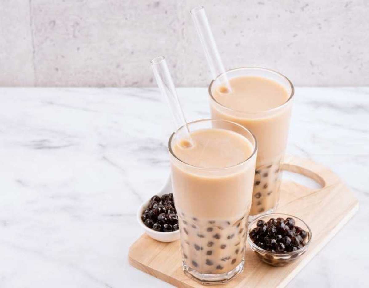 Bubble tea in glass