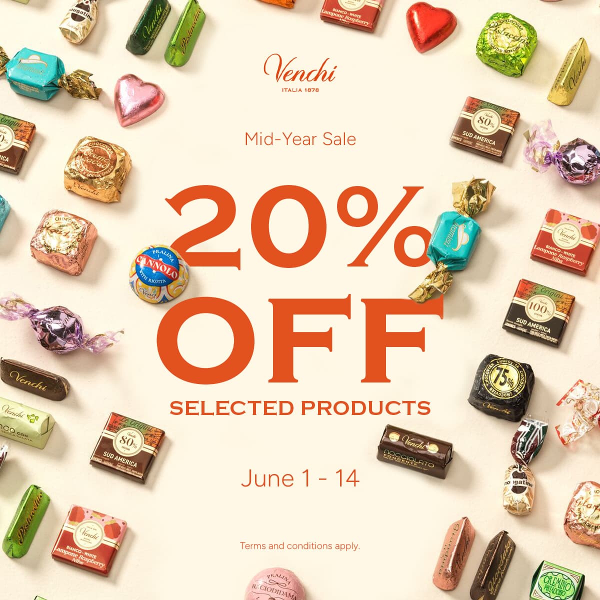 Venchi: Enjoy 20% Off Your Favourites