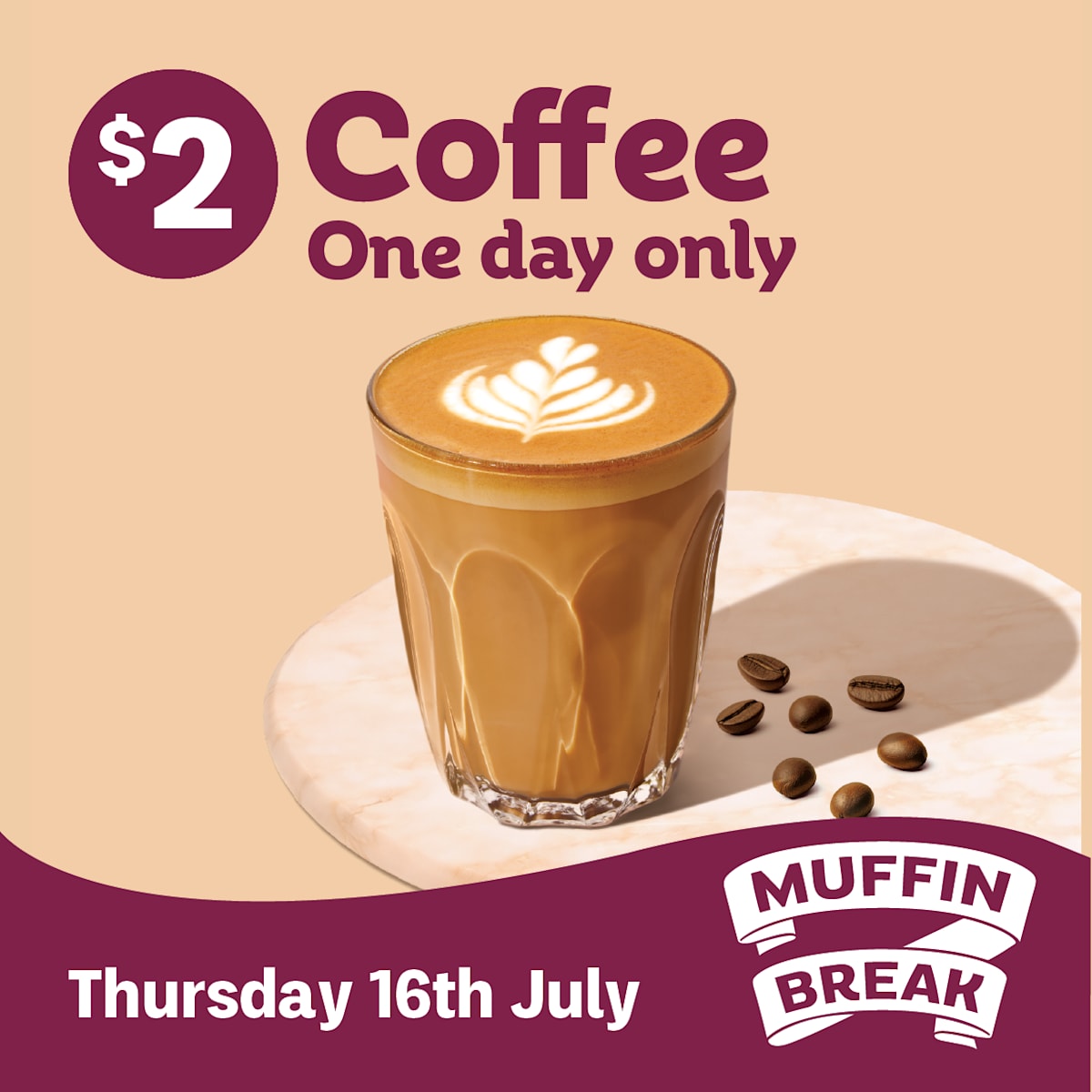 Muffin Break: $2 Coffee Day