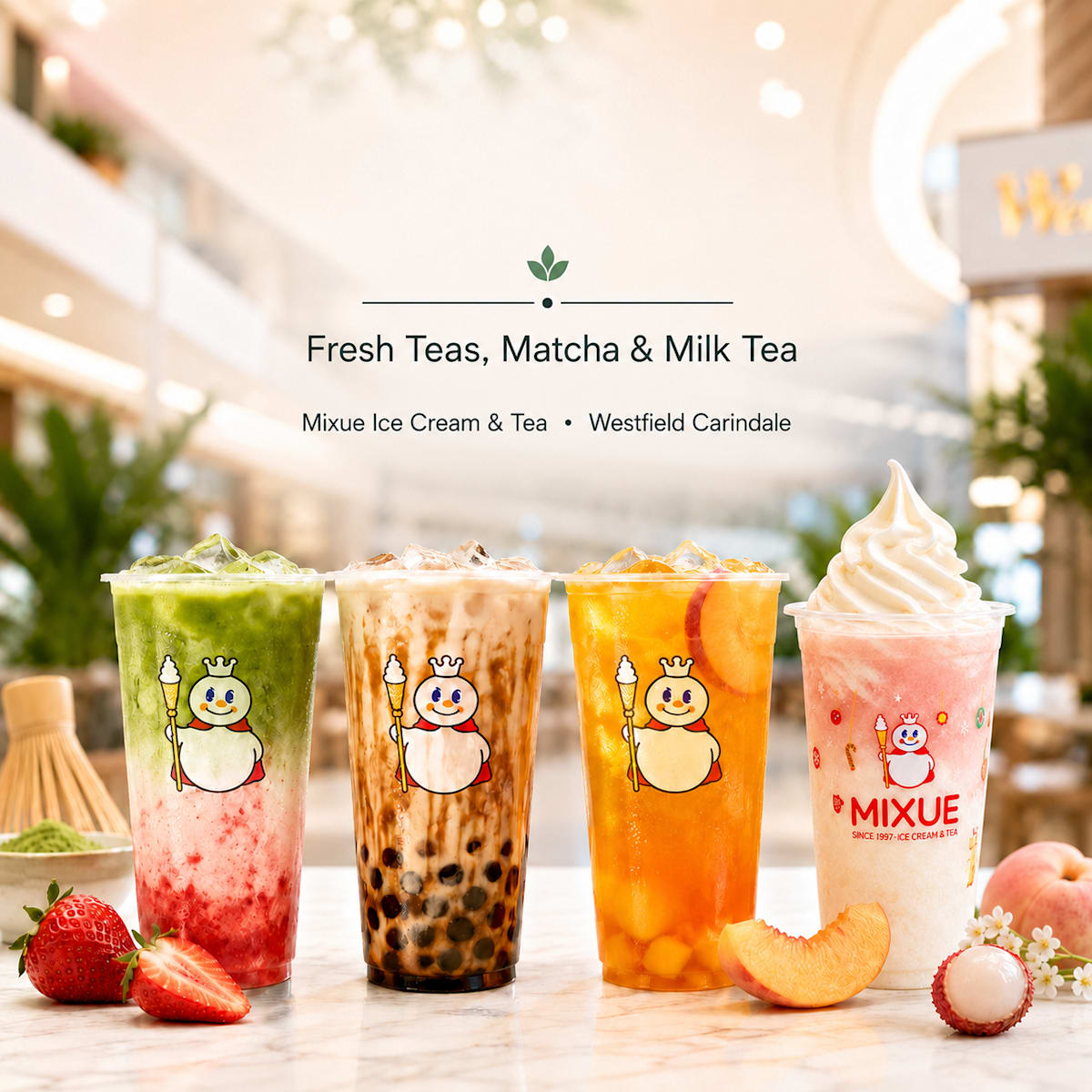 Mixue Ice Cream & Tea: Copy of New Matcha & Fruit tea Series