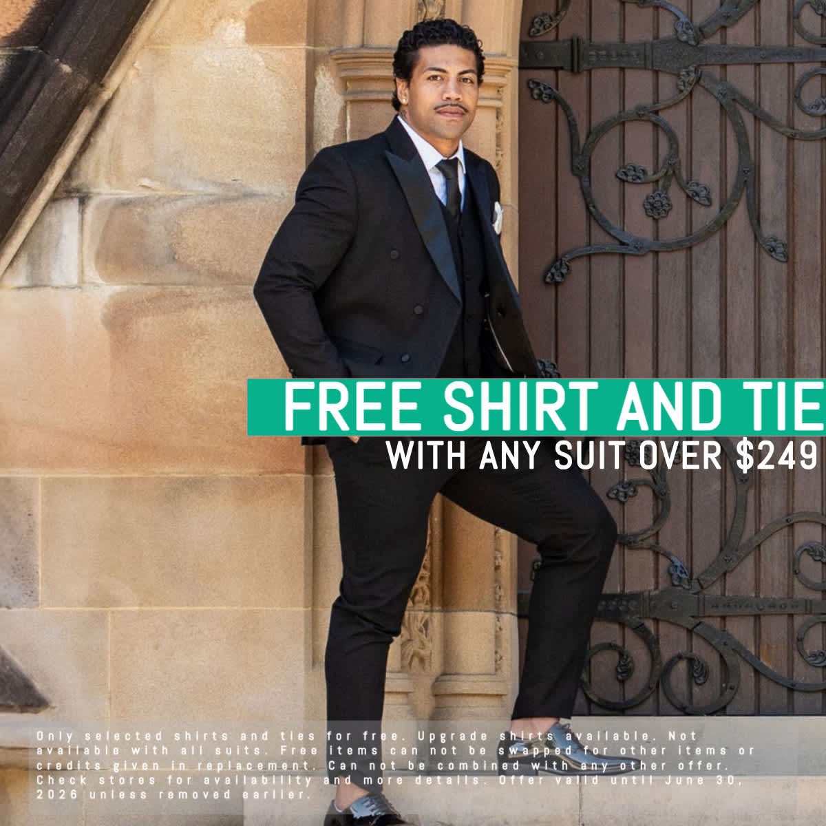 Reuben F Scarf: Free shirt and tie