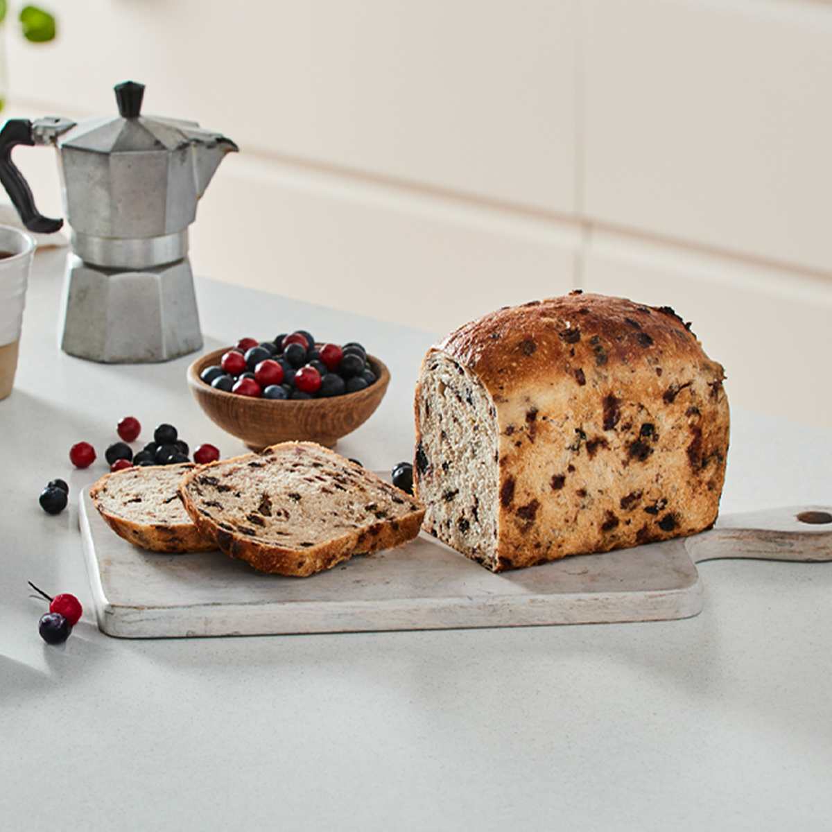 Bakers Delight: NEW Mixed Berry Sourdough Loaf