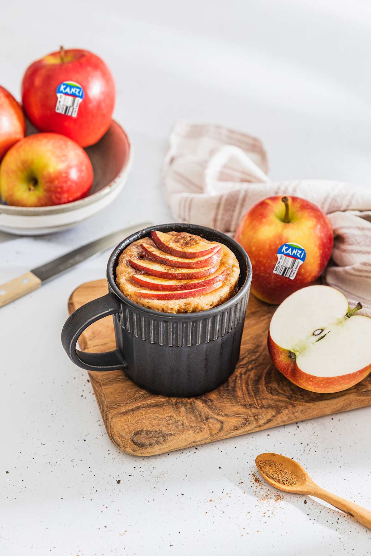Microwave KANZI® Apple Cinnamon Bun Mug Cake Image 2