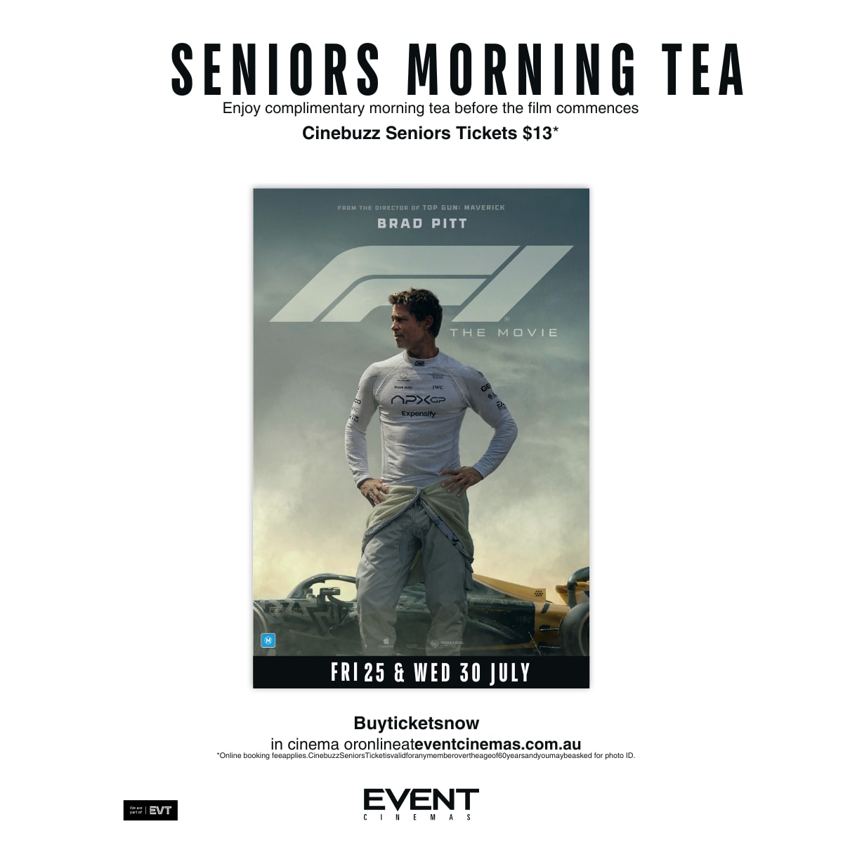 Event Cinemas: Seniors Morning Tea Screening