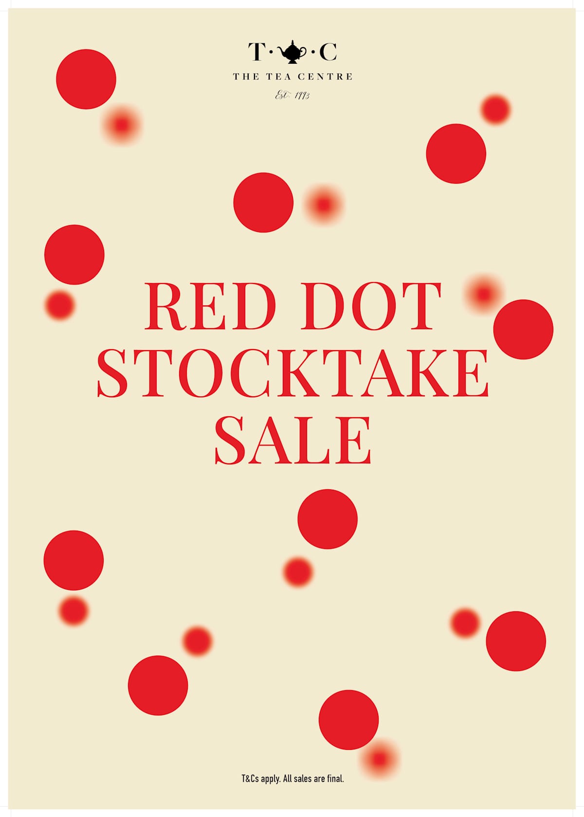 The Tea Centre: Red Dot Stocktake Sale