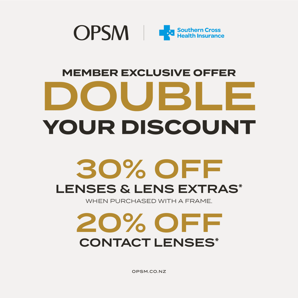 OPSM: Southern Cross Health Insurance Members!