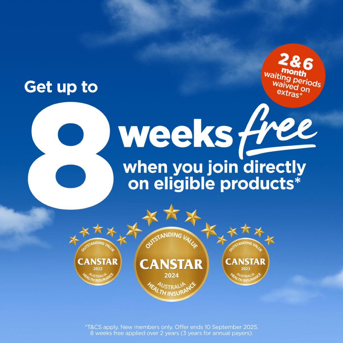 Bupa: Get up to 8 weeks free*