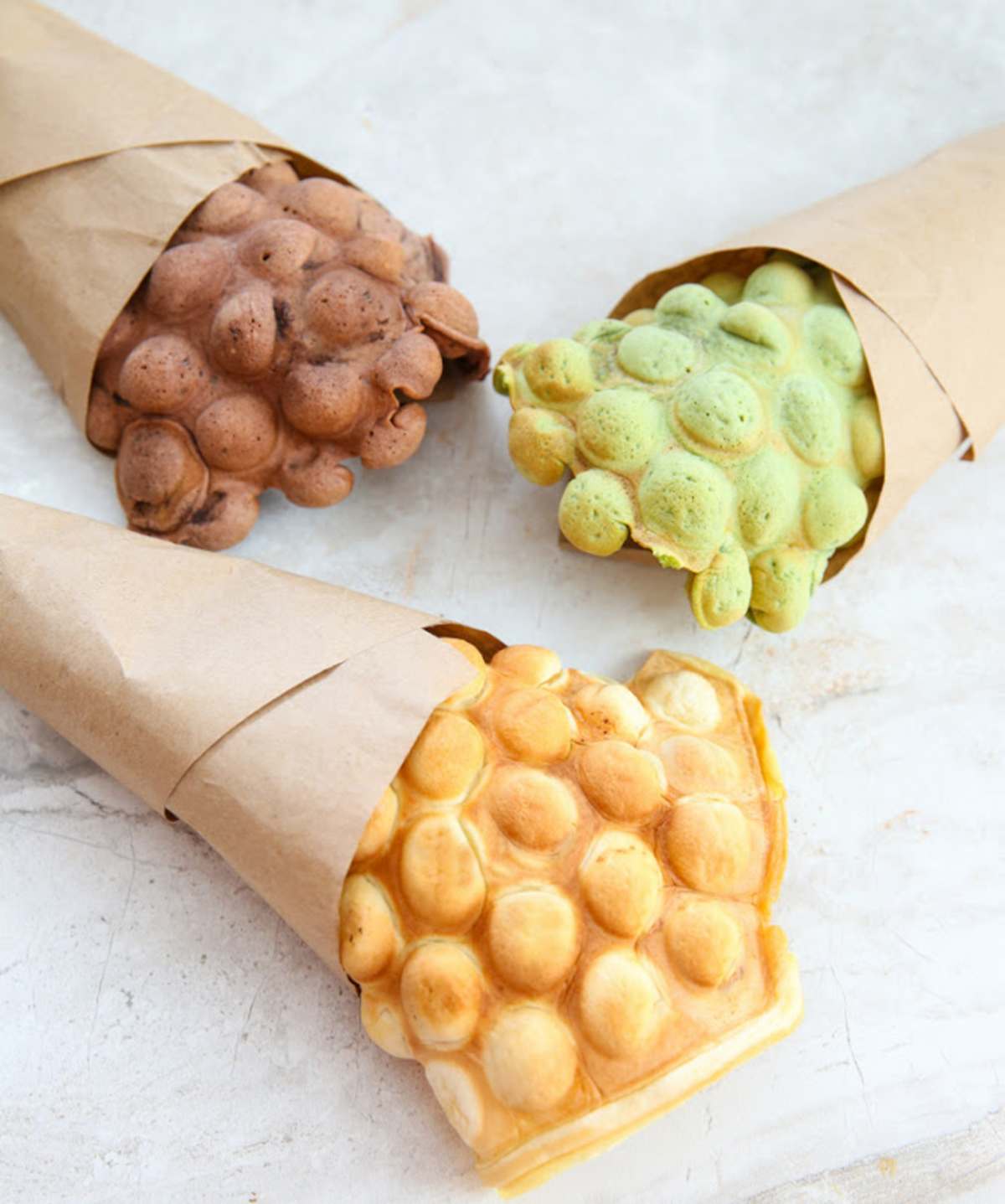 Panda Crepes & Tea: Egg bubble waffles