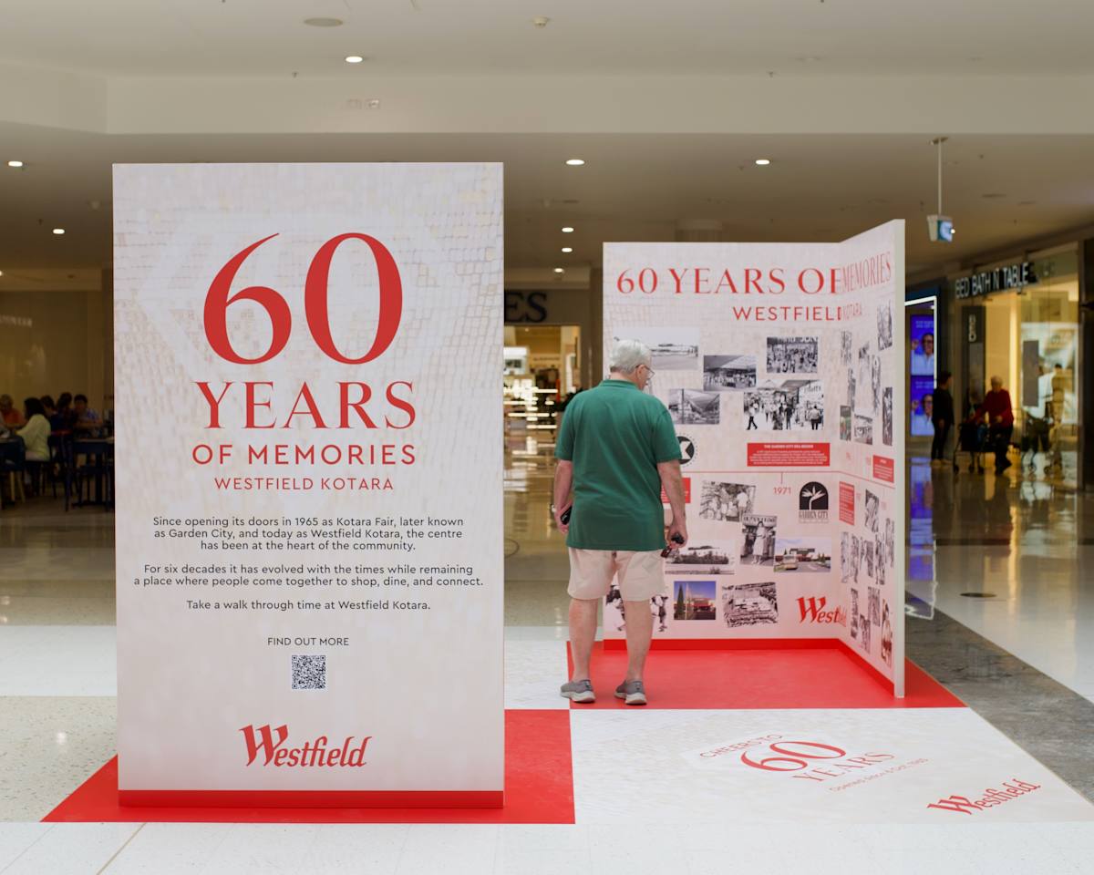 Westfield Kotara 60th - A Walk Through Time exhibition
