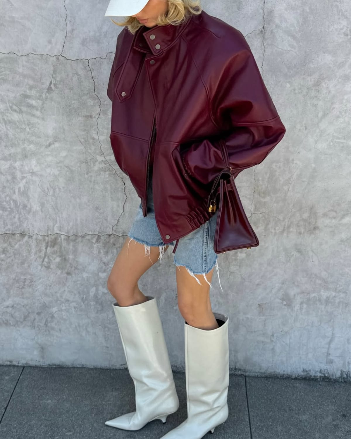 Cherry Red Elsa Hosk Jacket