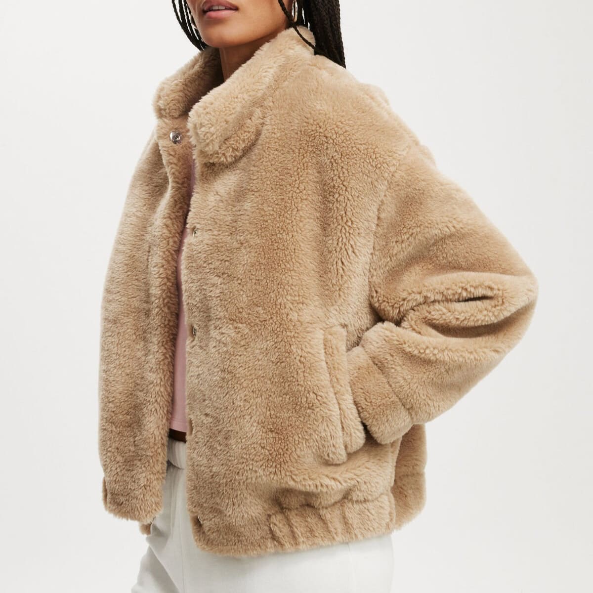 teddy bomber jacket cotton on