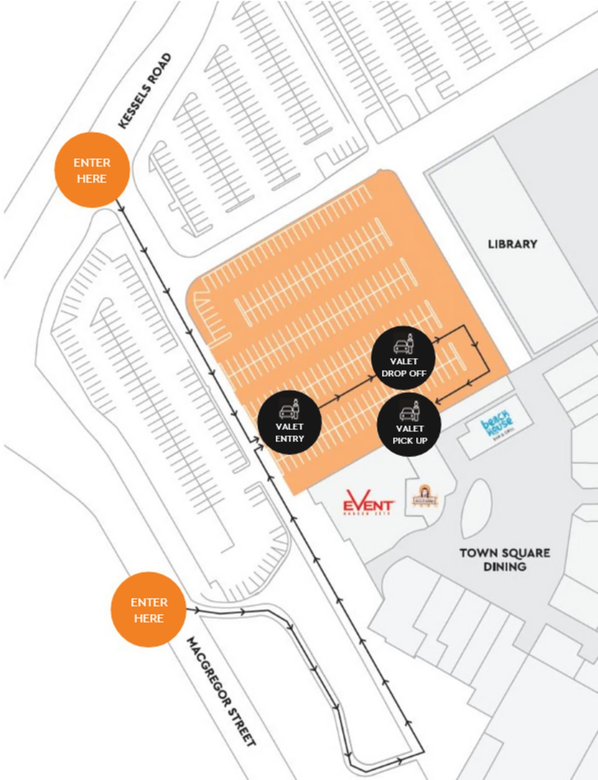 Valet Map 2021 Garden City