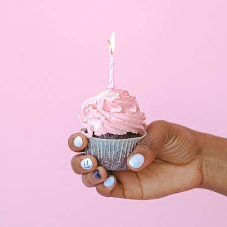 Cupcake with candle