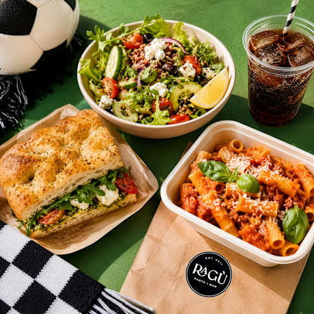Ragu Pasta and wine fifa food bites 