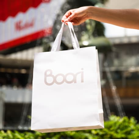 Boori shopping bag warringah dolphin fountain