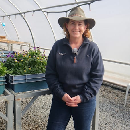 Cherie from Jurlique at the Jurlique Farm in the Adelaide Hills