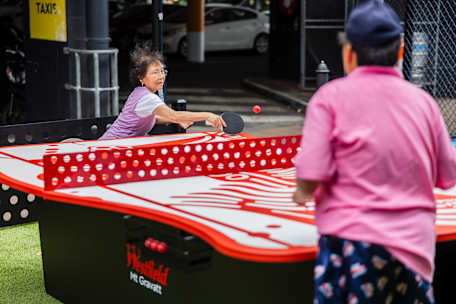 Locals playing Ping Pong at Mt Gravatt