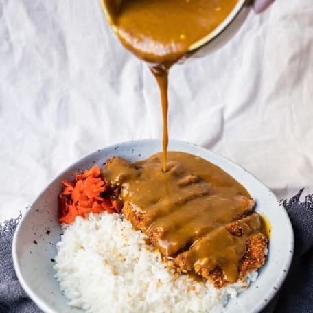 photo of japanese curry in plate