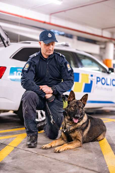 NZ Police with dogs St Lukes