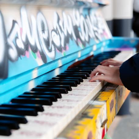 Street Piano Being Played