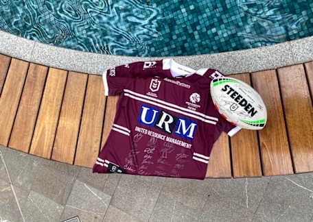 Manly Sea Eagles Jersey and Ball 2025
