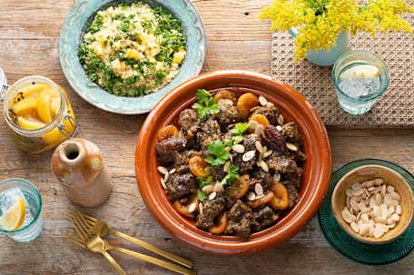 Lamb, date and apricot tagine