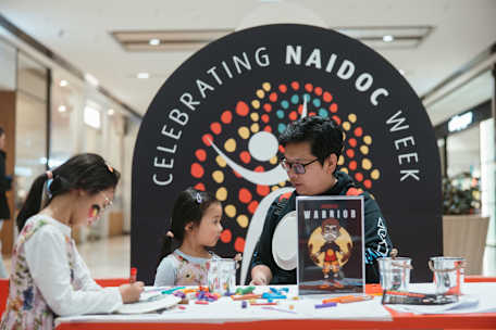 An image of children doing NAIDOC Week activities
